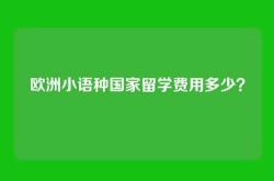 欧洲小语种国家留学费用多少？